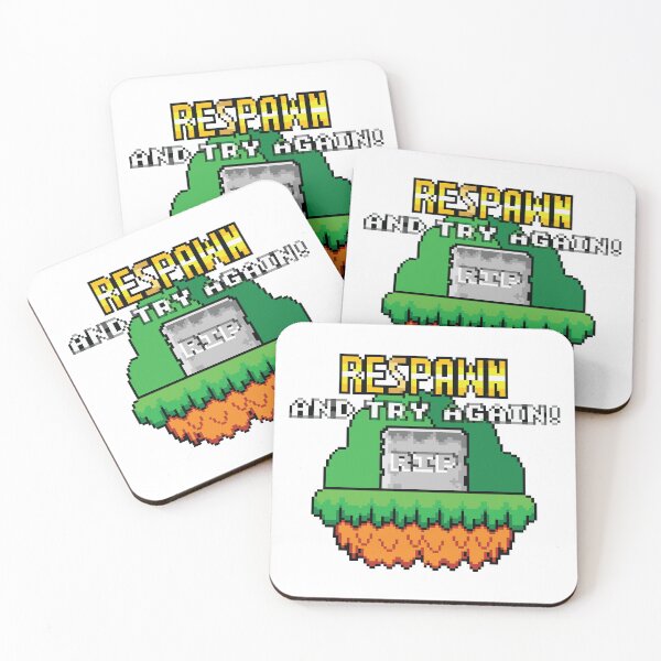 Item preview, Respawn and Try Again Pixel Art Sticker – Retro Gamer Motivation Quote designed and sold by Pixel King.