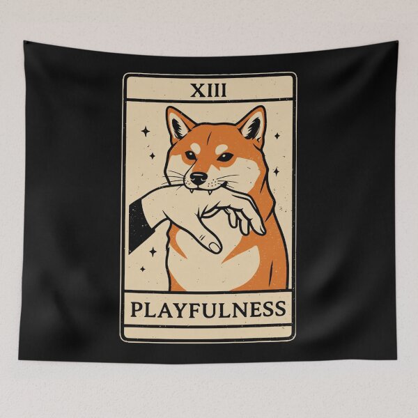 Item preview, XIII Playfulness Tarot Fox Occult Illustration designed and sold by JEFDodsonArt.