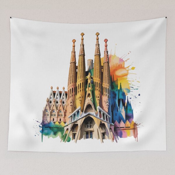 Item preview, Gaudí’s Dream: Vibrant Watercolor Sagrada Familia designed and sold by desinganddecor.