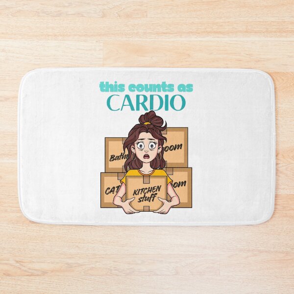 Item preview, This Counts As Cardio Stressed Woman on Moving Day designed and sold by ObsidianDaz.