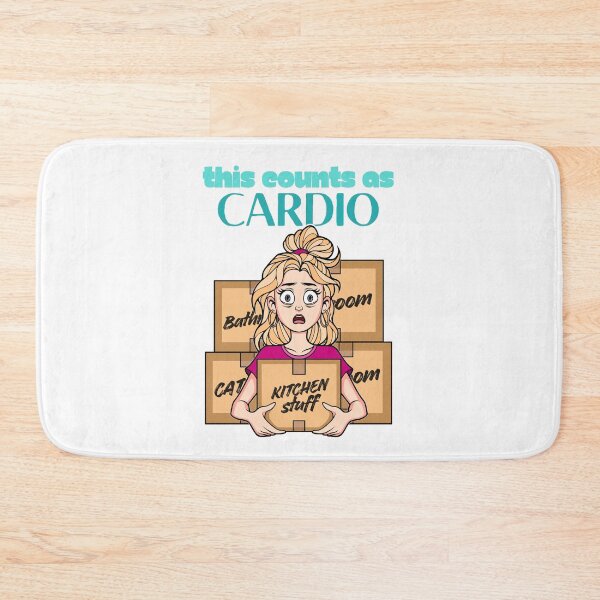 Item preview, This Counts As Cardio Stressed Woman on Moving Day designed and sold by ObsidianDaz.