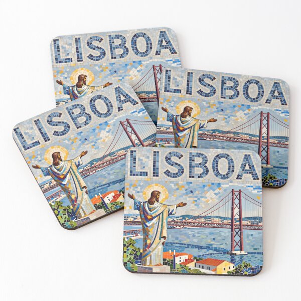 Item preview, Lisbon - 25th of April Bridge and statue of Jesus Christ designed and sold by Ar0undTheW0rld.