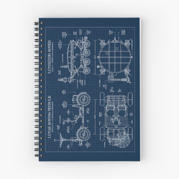 Item preview, Roving Vehicle and Lunokhod rover. Moon Exploration (Navy Blueprint) designed and sold by BGALAXY.