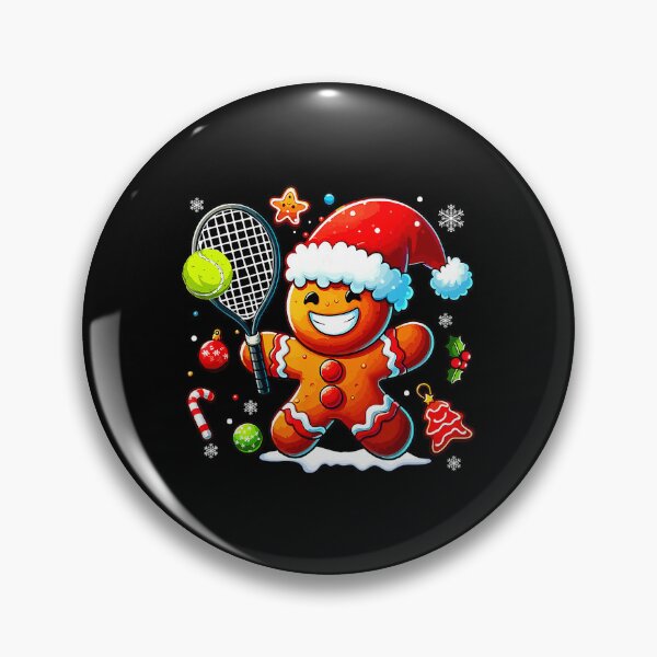 Item preview, Gingerbread Tennis Funny Christmas Cookie Player Cartoon designed and sold by WayTBeenkenArt.
