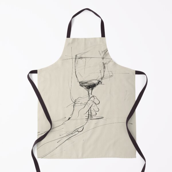 Item preview, Artistic Sketch of a Hand Holding a Wine Glass designed and sold by SleekLineSketches.