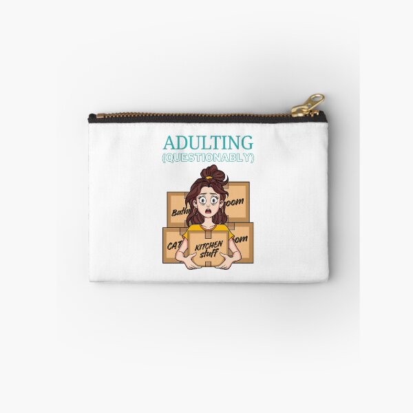 Item preview, Adulting - Questionably - Stressed Woman on Moving Day designed and sold by ObsidianDaz.