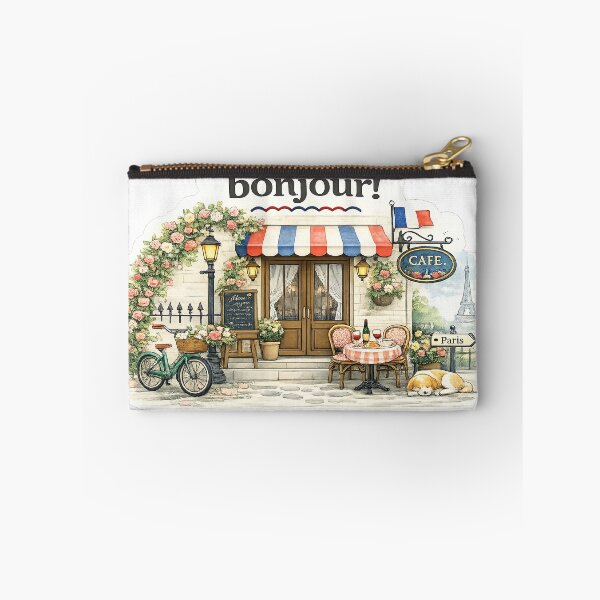 Item preview, Bonjour Paris Café – Cozy French Watercolor Illustration designed and sold by StrayaDesign.