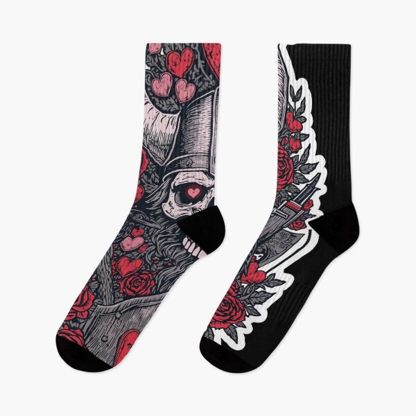 Item preview, Viking in Love Skull with Hearts and Roses designed and sold by Bone & Blade.