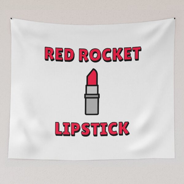 Item preview, Red Rocket Lipstick, Dirty Joke Graphic T-Shirt designed and sold by The Bizarre Archive.