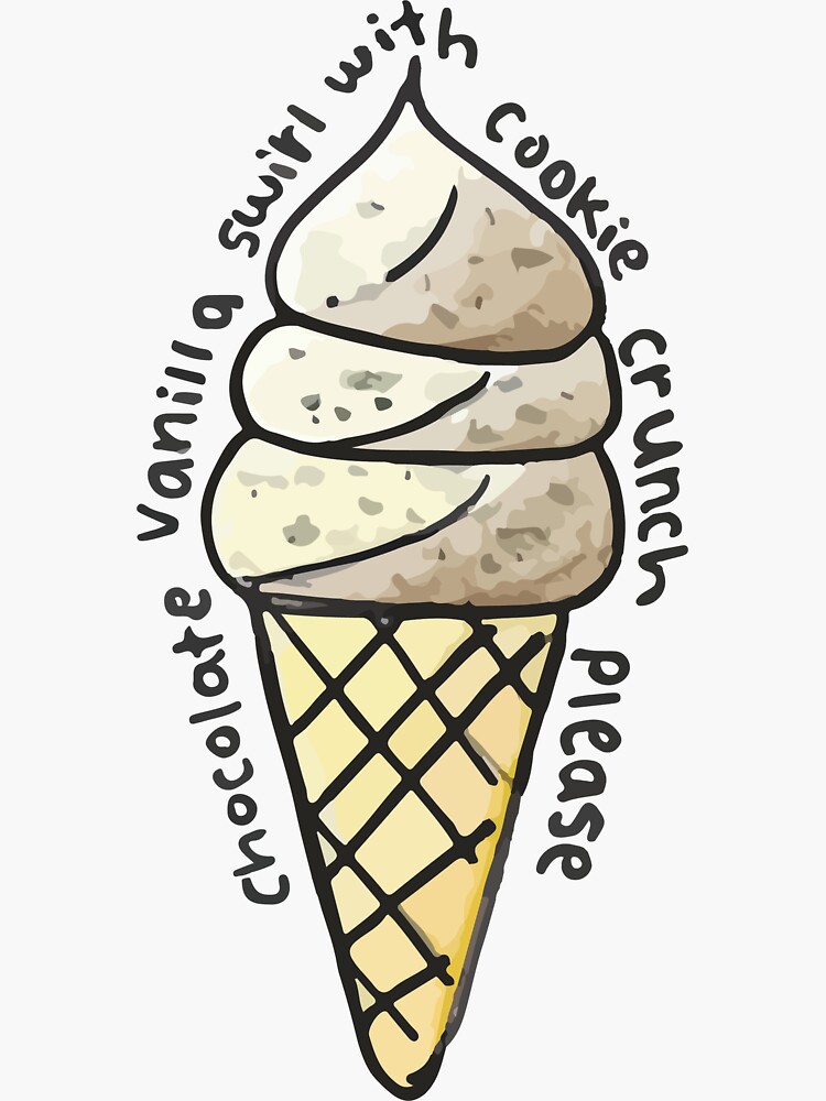 "Chocolate Vanilla Swirl Vine" Sticker by cpickoski Redbubble