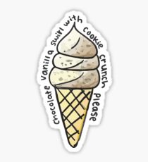 Schokoladen-Vanille-Strudel-Rebe Sticker