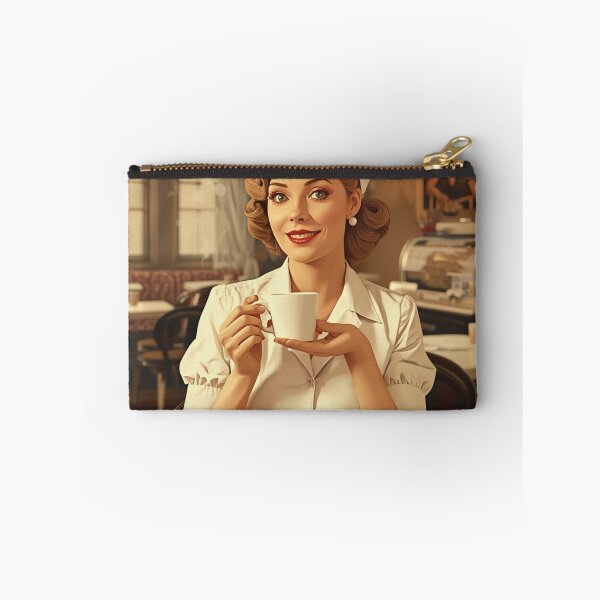 Item preview, Vintage Nurse Coffee Poster – Retro Nurse Wall Art for Coffee Lovers designed and sold by KomalArtStudio.