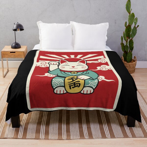 Item preview, 千万両 Maneki Neko Lucky Cat Japanese Rising Sun Art designed and sold by JordynLadukeg65.