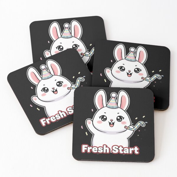 Item preview, Fresh Start Cute Bunny PNG – Kawaii Rabbit Illustration, New Beginning Digital Design for Stickers, Shirts & Crafts designed and sold by CozyPops.