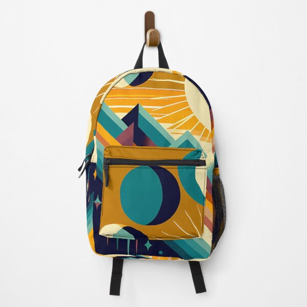 Item preview, Geometric Sun and Moon Phases Over Mountains designed and sold by InkSmithery.