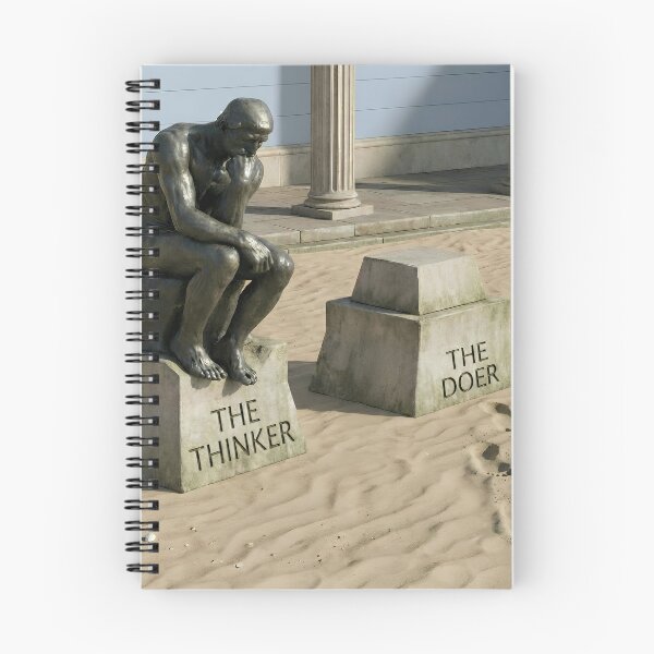 Item preview, Thinker vs Doer – Action Begins After Thought designed and sold by muternal.