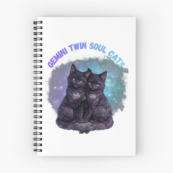Item preview, Gemini Twin Soul Cats - Cosmic Air designed and sold by Lavender-Kitty.