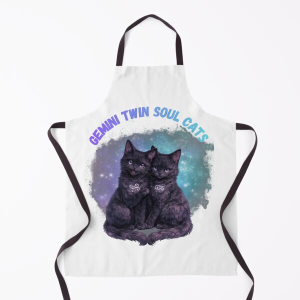 Item preview, Gemini Twin Soul Cats - Cosmic Air designed and sold by Lavender-Kitty.