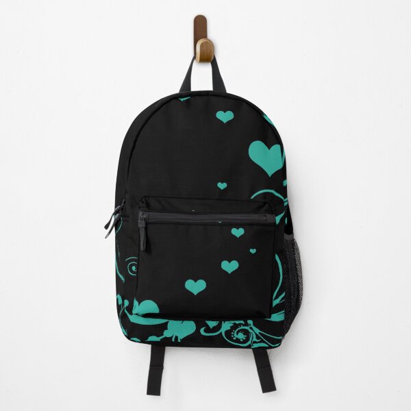 Item preview, Hearts And Elegant Curling Flourishes Minimal Illustration Teal designed and sold by taiche.