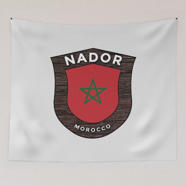 Item preview, Nador Morocco | Flag Shield Travel Emblem designed and sold by World Designs.