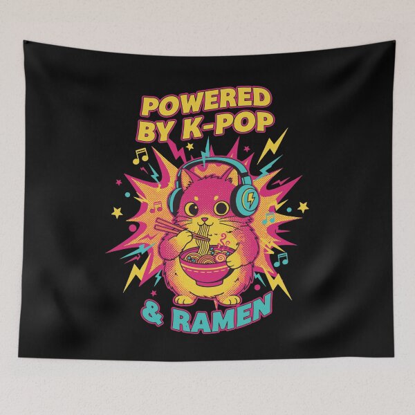 Item preview, Powered By K-Pop And Ramen Anime Kpop Music designed and sold by LuminOrb.