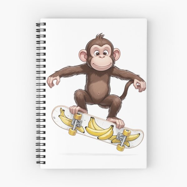 Item preview, Skating Monkey — Cute Cartoon Skateboard Illustration designed and sold by WearContext.