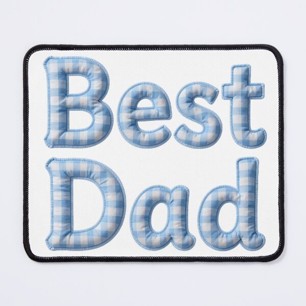 Item preview, BEST DAD - IN GINGHAM FAUX LETTERING designed and sold by AlexOBrienArt.