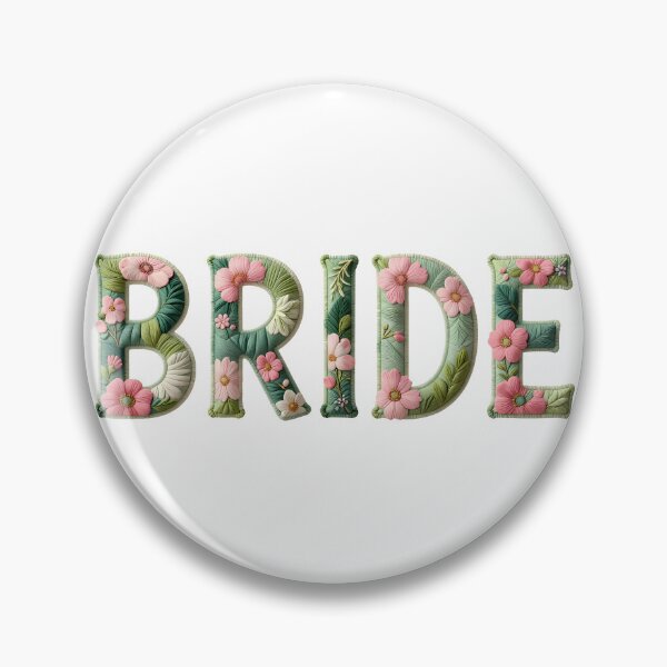 Item preview, BRIDE - IN PRETTY FLORAL FAUX LETTERING designed and sold by AlexOBrienArt.