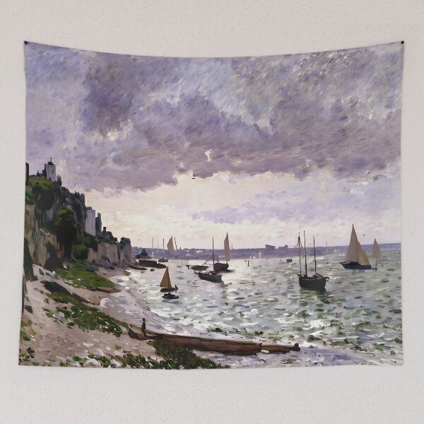 Aperçu de l'œuvre Le Bord de Mer à Sainte-Adresse - Loisirs et Lumière sur la Côte Normande créée et vendue par artdesignsnow.