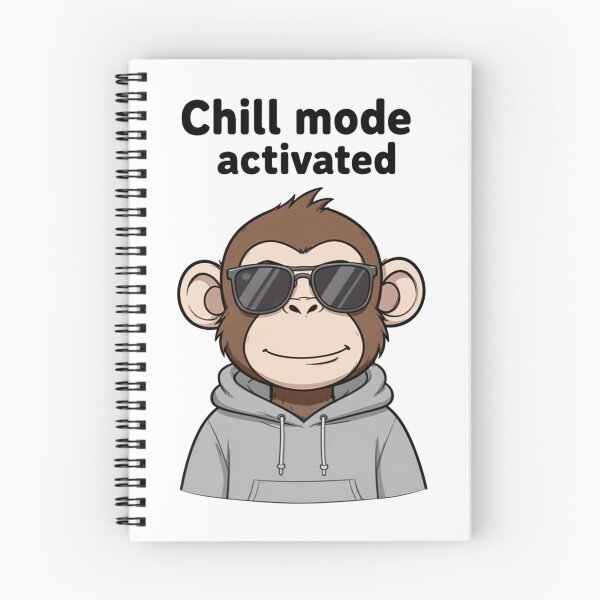 Item preview, Chill Mode Activated — Cool Monkey Hoodie Illustration designed and sold by WearContext.