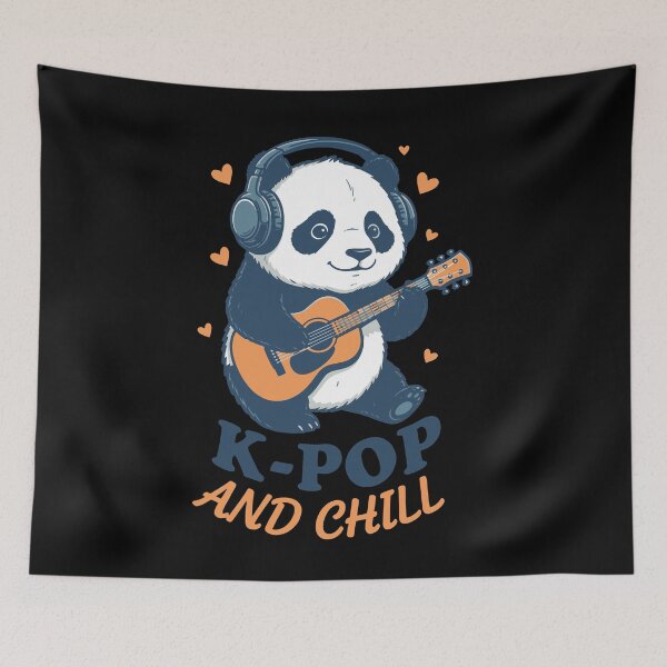 Item preview, K-Pop And Chill Cute Korean Music Panda Kpop designed and sold by LuminOrb.