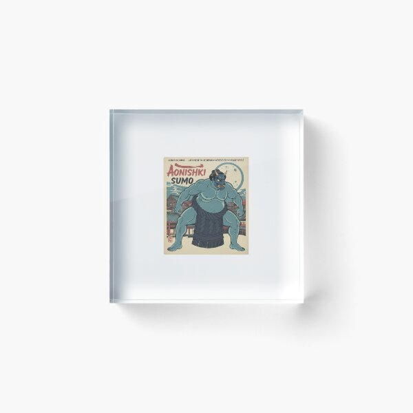Item preview, Aonishki Sumo - Japanese Blue Demon Wrestler Vintage Style designed and sold by PopPizzazz.