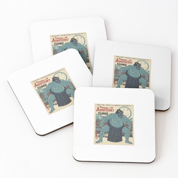 Item preview, Aonishki Sumo - Japanese Blue Demon Wrestler Vintage Style designed and sold by PopPizzazz.