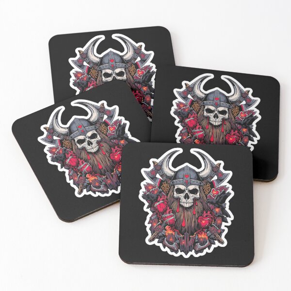 Item preview, Viking Skull Anatomical Hearts and Nordic Crows designed and sold by Bone & Blade.