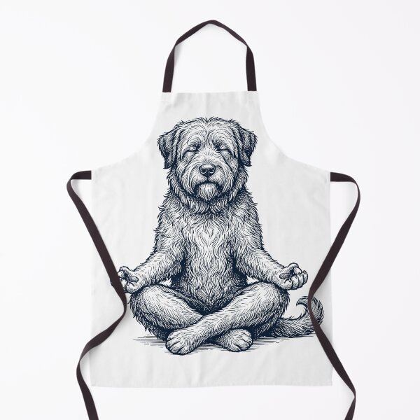 Item preview, Vintage Bouvier des Flandres Yoga Lotus Meditation Dog Lover designed and sold by DoodleTortle.