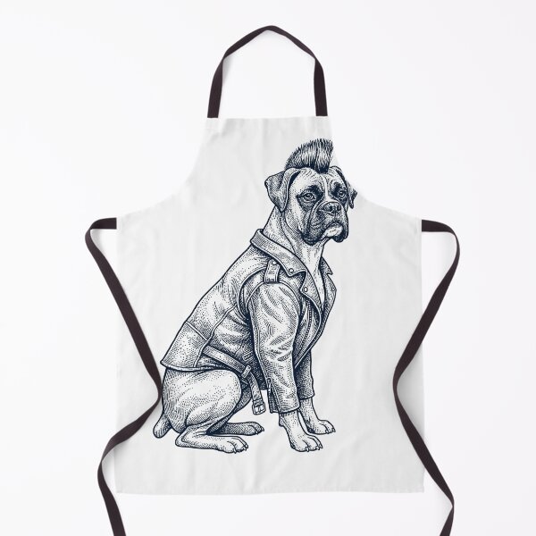 Item preview, Vintage Boxer Dog Punk Mowhawk Dog Mom Dad designed and sold by DoodleTortle.