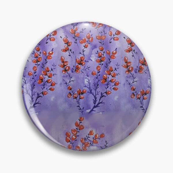 Item preview, red berries, hand painted designed and sold by Faerieglen.