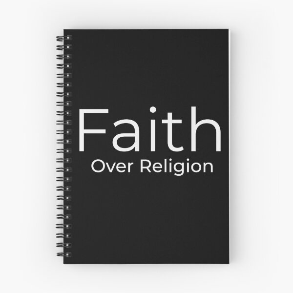Aperçu de l'œuvre LA FOI AVANT LA RELIGION – Conception typographique chrétienne minimaliste créée et vendue par QuietRootStudio.