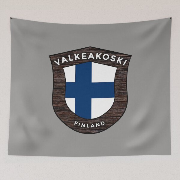 Item preview, Valkeakoski Finland Emblem Flag designed and sold by World Designs.