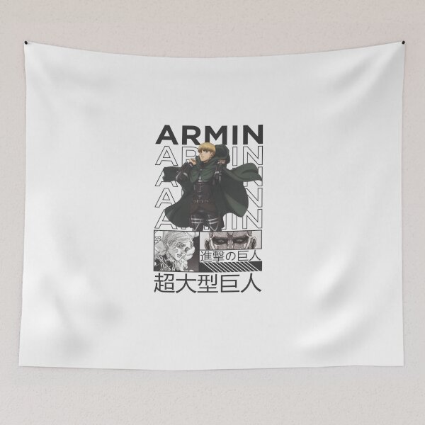 Item preview, Armin Arlert Manga Typography Poster designed and sold by Snowdog-Art.