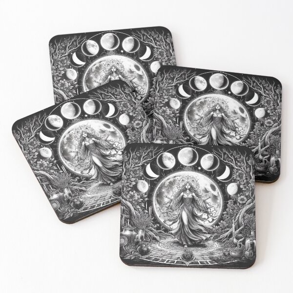 Item preview, Lunar Ritual Goddess Illustration designed and sold by Roberta Calabrese.