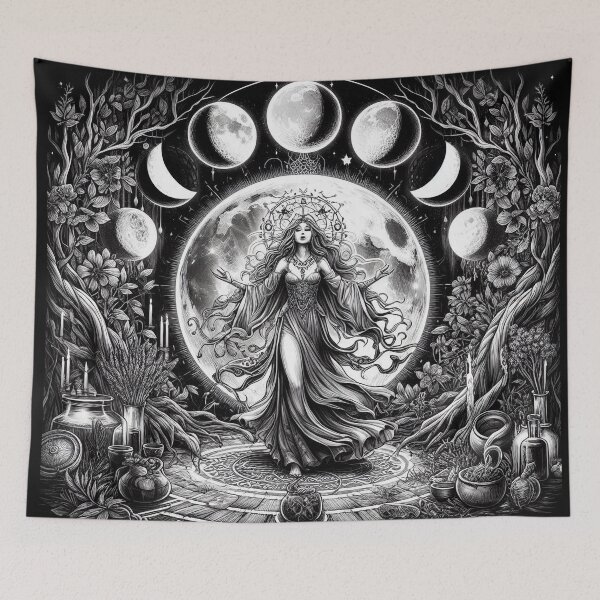 Item preview, Lunar Ritual Goddess Illustration designed and sold by Roberta Calabrese.