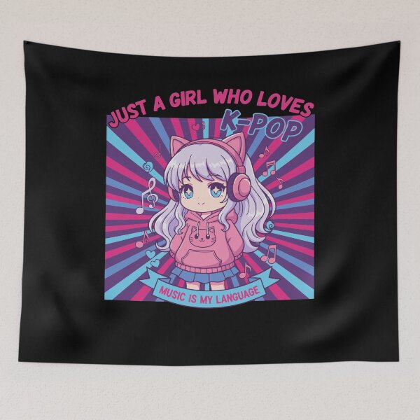 Item preview, Just A Girl Who Loves K-Pop Music Is My Language designed and sold by LuminOrb.