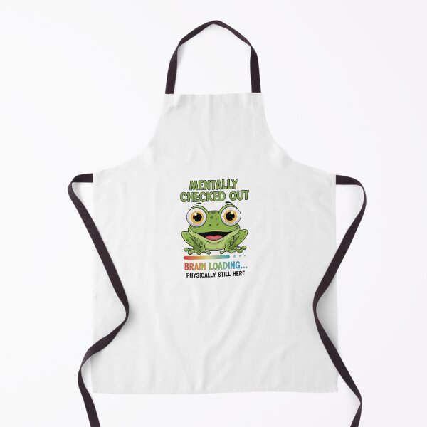 Item preview, Brain Loading… Please Wait – Funny Frog Sticker designed and sold by Suzy Perez Art.