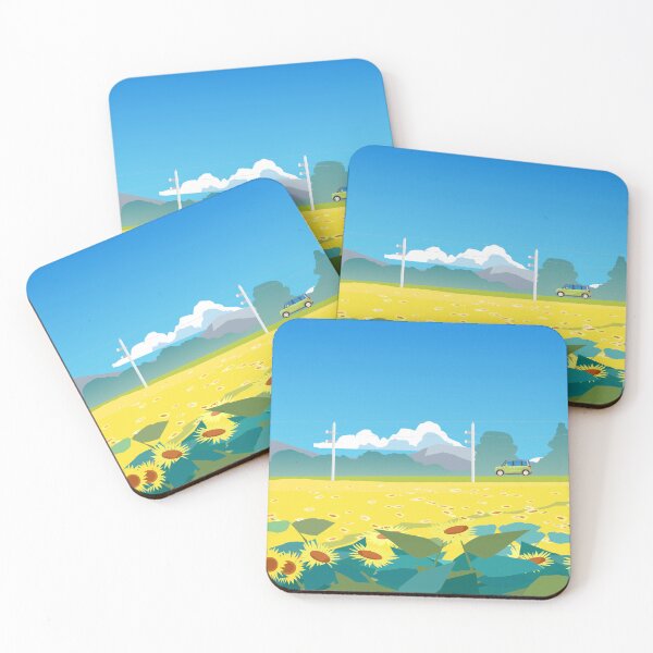 Item preview, Beautiful Sunflower Field with Mountain Landscape Panoramic Vector designed and sold by Preat Landscape Vector.
