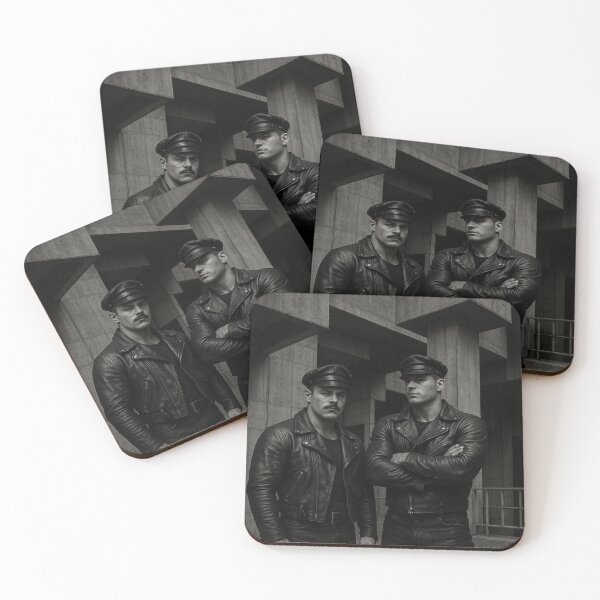Item preview, Gay Leather Bikers Daddy Hyperrealism Gay Pride Graphic Design designed and sold by ItsAKinkThing.
