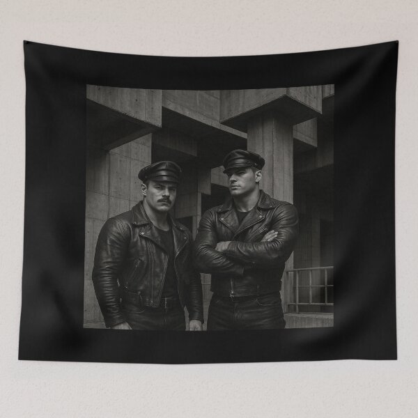Item preview, Gay Leather Bikers Daddy Hyperrealism Gay Pride Graphic Design designed and sold by ItsAKinkThing.