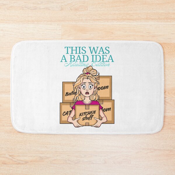 Item preview, Adulting Was a Bad Idea - Stressed Woman on Moving Day designed and sold by ObsidianDaz.