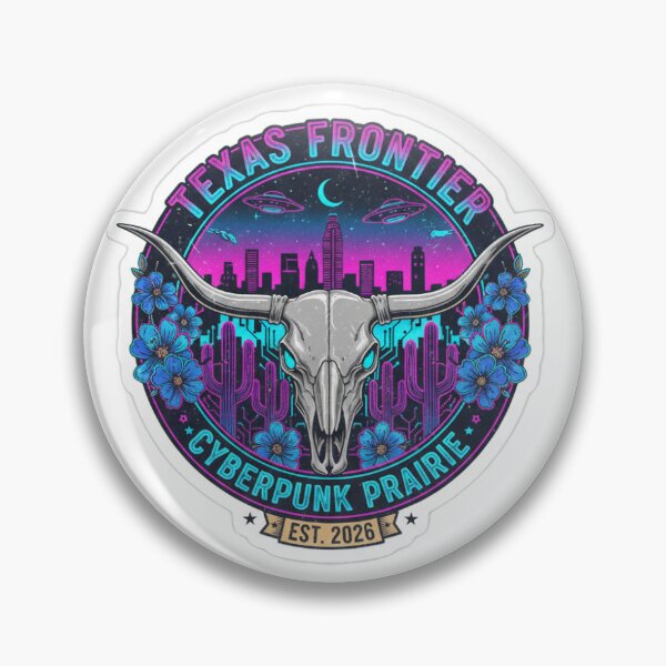 Item preview, Texas Frontier Cyberpunk Prairie Futuristic Longhorn designed and sold by TexasFirst.