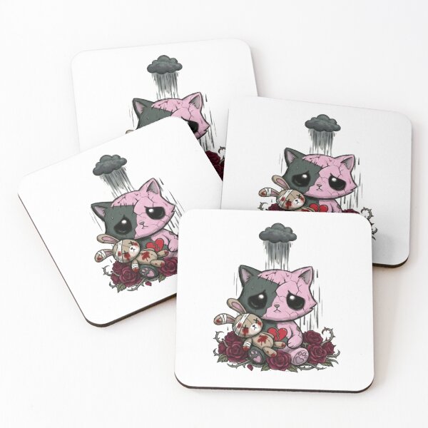 Item preview, Sad pastel goth bunny with broken heart and thorns designed and sold by ViviByPaula.
